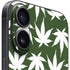 Marijuana Leaf White Pattern iPhone 16 Plus Skin